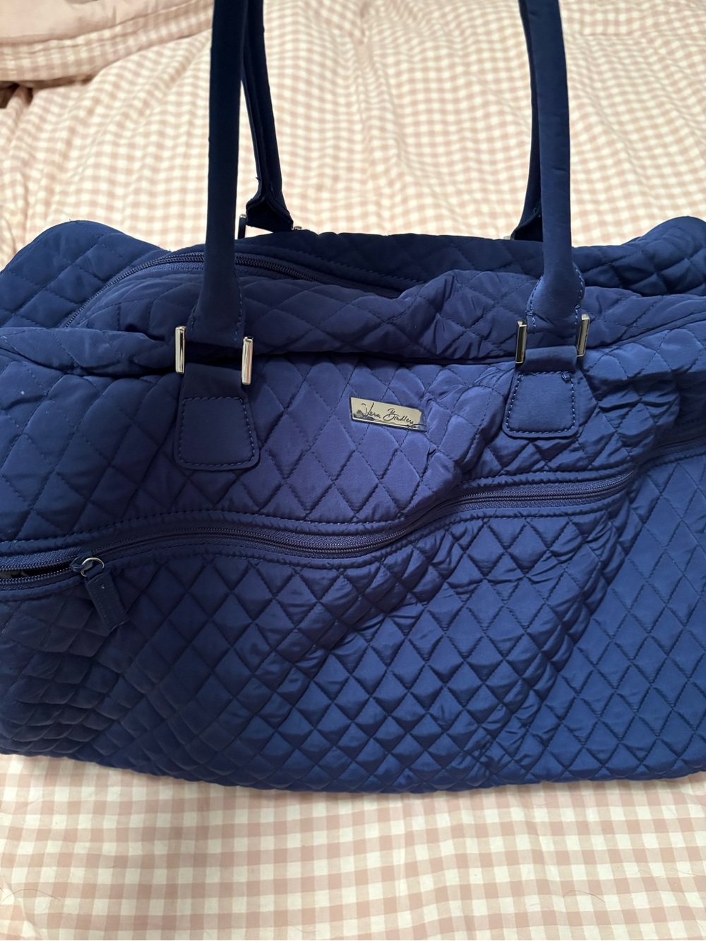 Vera Bradley Quilted Deep Blue weekender